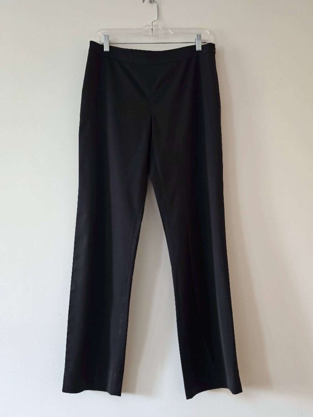 Lafayette 148 New York Classic Black Lightweight Virgin Wool Bleecker Pants Sz 4